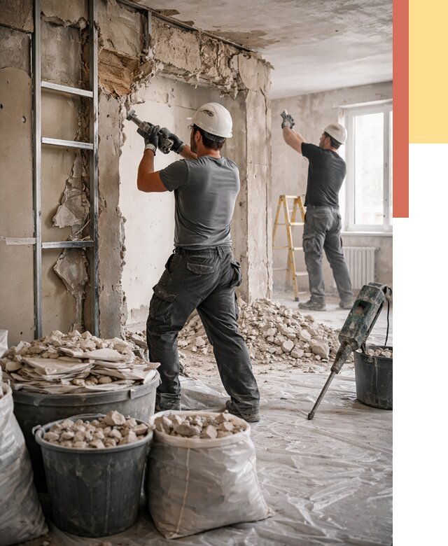 Демонтажные работы в Киржаче от 2784 руб. — услуги и цена под ключ | ОТДЕЛОЧНИК-Крж