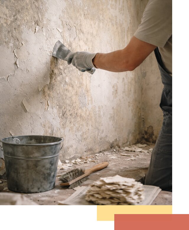 Удаление старой краски со стен в Киржаче качественно и быстро