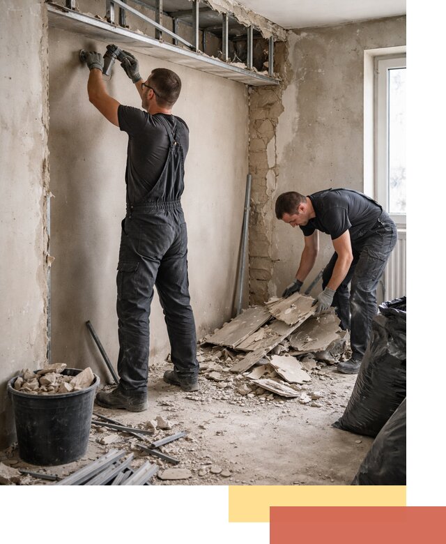 Демонтаж короба из гипсокартона в Киржаче быстро и аккуратно