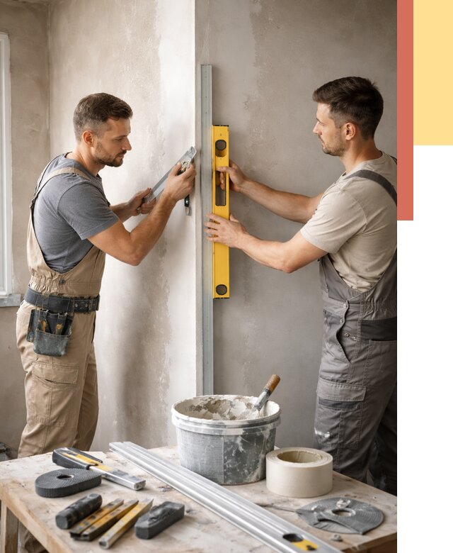 Выведение углов стен в Киржаче от 1907 руб. быстро и недорого | ОТДЕЛОЧНИК-Крж