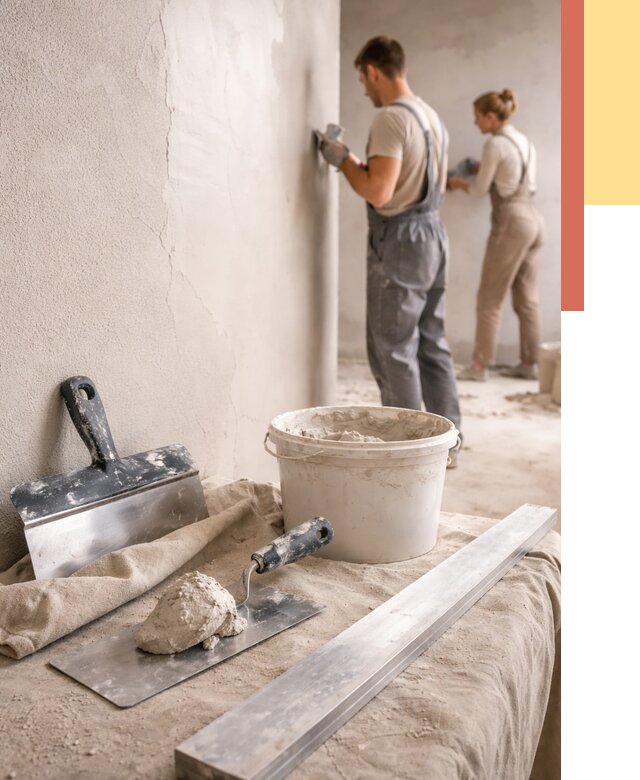 Штукатурка стен гипсовая в Киржаче от 4640 руб/м2 — быстро и недорого | ОТДЕЛОЧНИК-Крж