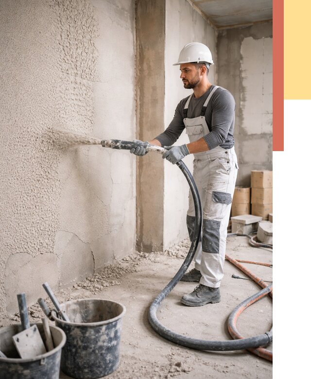 Машинная штукатурка стен в Киржаче под ключ от 6702 руб./м2 | ОТДЕЛОЧНИК-Крж