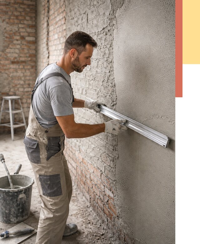 Штукатурка кирпичных стен в Киржаче от 4640 руб/м2 — быстро и недорого | ОТДЕЛОЧНИК-Крж