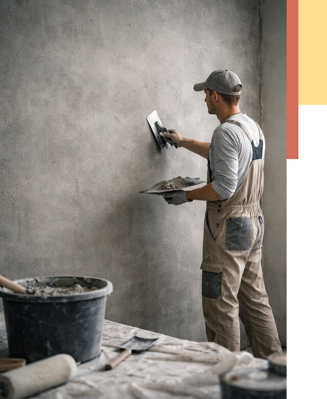 Декоративная штукатурка под бетон в Киржаче от 2578 руб./м² — нанесение под ключ | ОТДЕЛОЧНИК-Крж