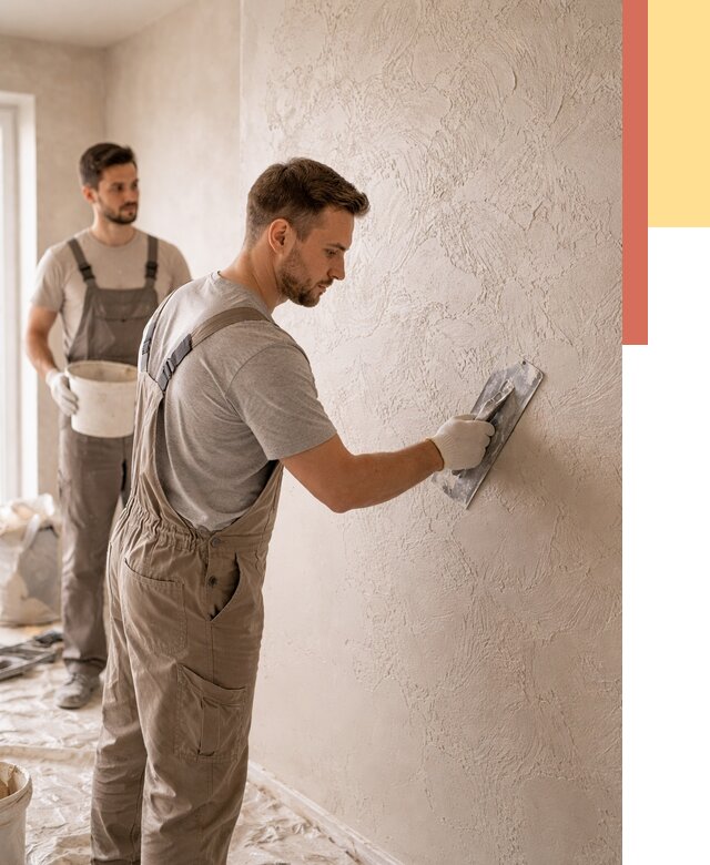 Фактурная штукатурка стен в Киржаче от 4330 руб./м² — заказать под ключ | ОТДЕЛОЧНИК-Крж