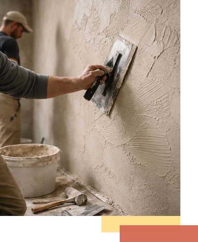 Фактурная штукатурка стен в Киржаче — монтаж, отделка, реставрация