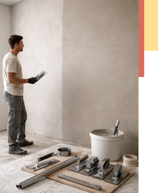 Нанесение микроцемента на стены в Киржаче от 3299 руб./м2 под ключ | ОТДЕЛОЧНИК-Крж