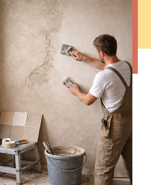 Ремонт декоративной штукатурки в Киржаче от 4640 руб. под ключ | ОТДЕЛОЧНИК-Крж