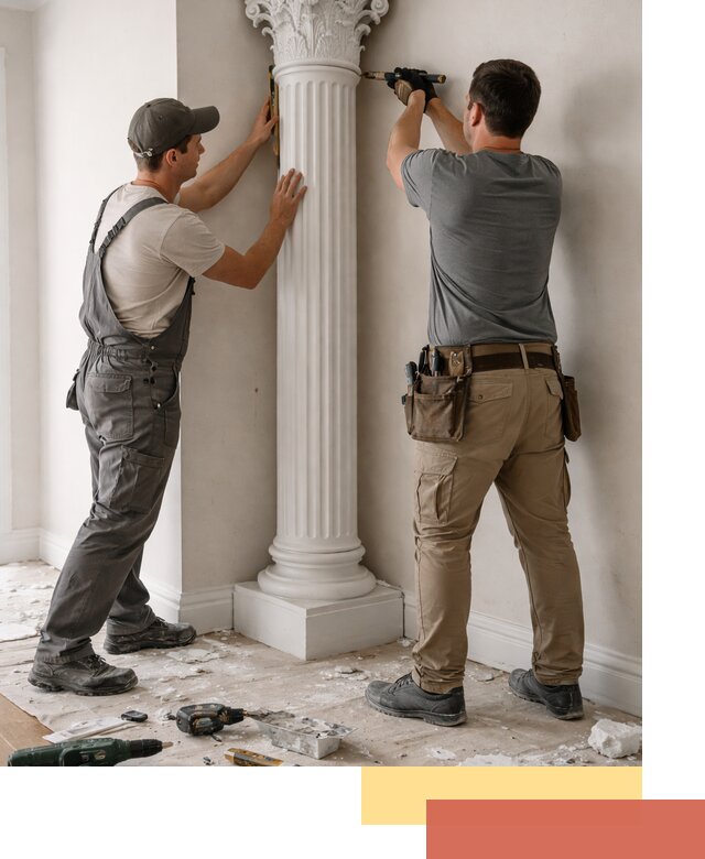 Установка декоративных колонн в Киржаче под ключ