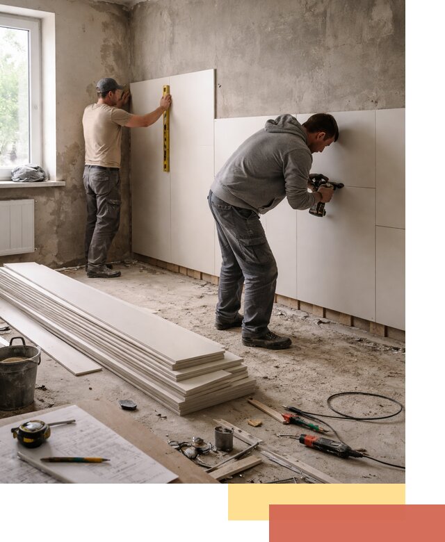 Монтаж ПВХ панелей на стены в Киржаче качественно и быстро