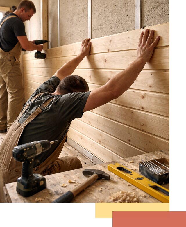 Монтаж деревянной вагонки на стены в Киржаче быстро и качественно