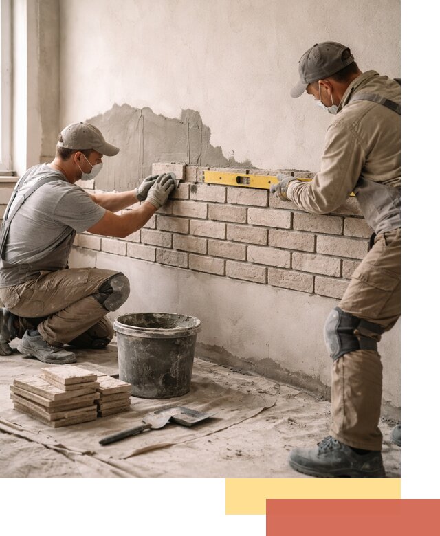 Монтаж декоративного кирпича профессионально в Киржаче