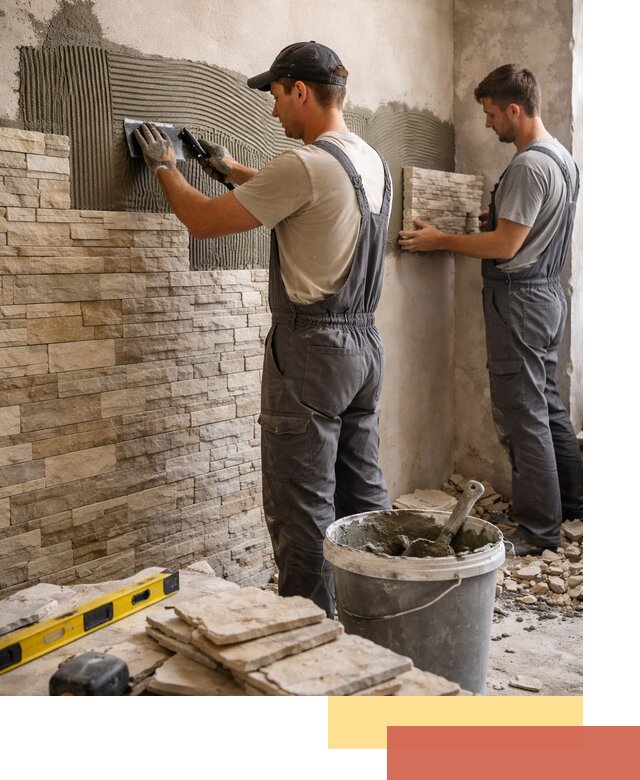 Монтаж искусственного камня в Киржаче — облицовка стен и фасадов