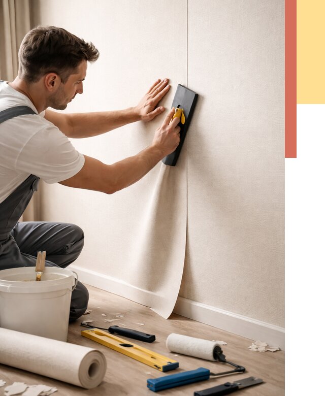 Поклейка виниловых обоев в Киржаче от 4640 руб. | Быстро и недорого — ОТДЕЛОЧНИК-Крж