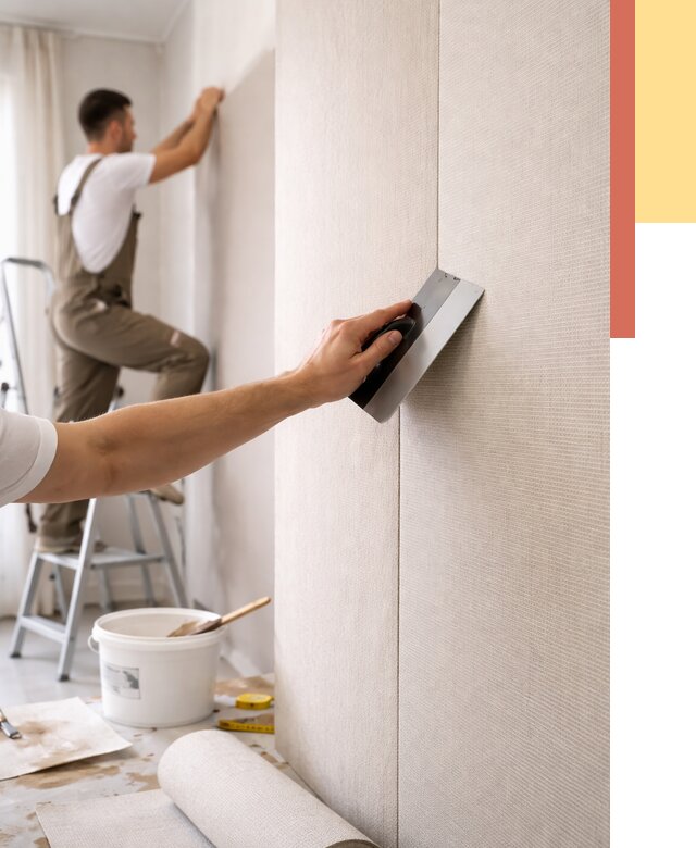 Поклейка текстильных обоев в Киржаче от 4640 руб. под ключ | ОТДЕЛОЧНИК-Крж