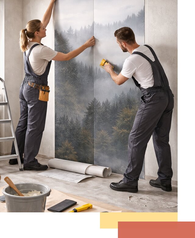 Поклейка фотообоев профессионально в Киржаче под ключ