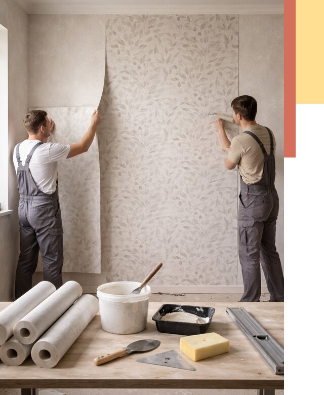 Поклейка обоев с подбором рисунка в Киржаче от 3609 руб. | ОТДЕЛОЧНИК-Крж - быстро и недорого