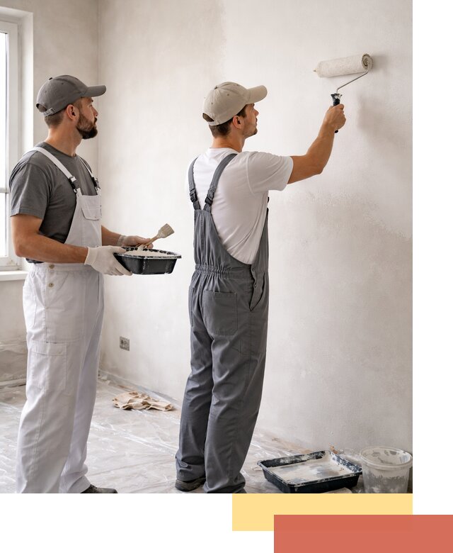 Покраска стен водоэмульсионной краской в Киржаче