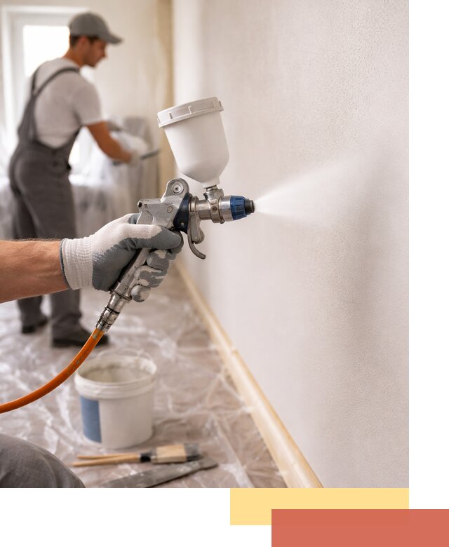 Покраска стен краскопультом в Киржаче быстро и качественно