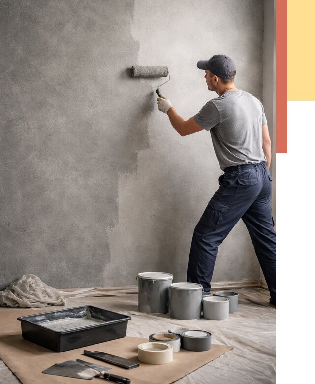 Покраска стен под бетон в Киржаче от 670 руб. за м2 — быстро и недорого | ОТДЕЛОЧНИК-Крж