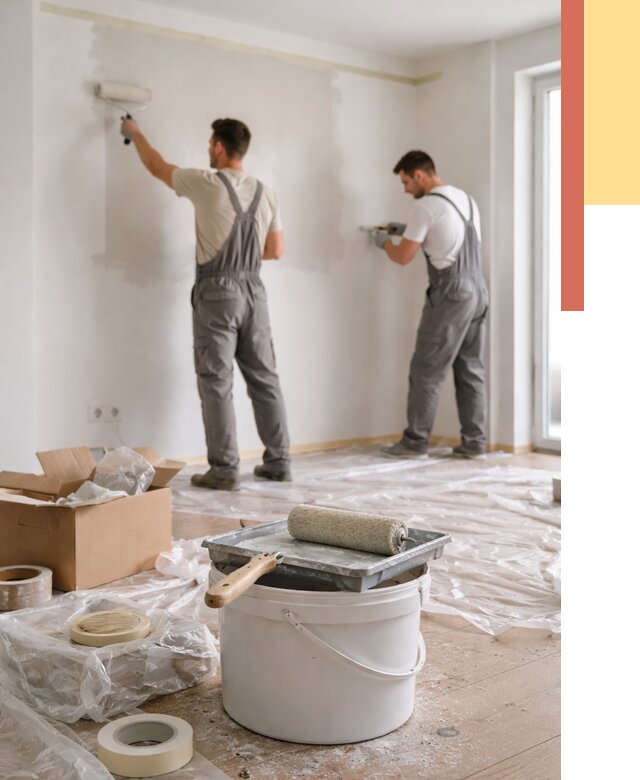 Покраска стен в квартире в Киржаче от 2578 руб/м2 — быстро и недорого | ОТДЕЛОЧНИК-Крж