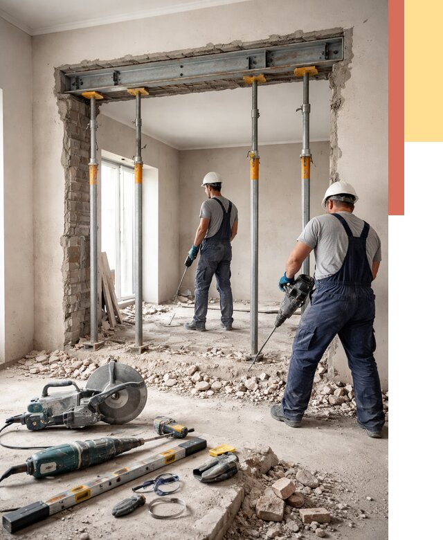 Прорезка проема в стене в Киржаче от 4640 руб. — быстро и недорого | ОТДЕЛОЧНИК-Крж