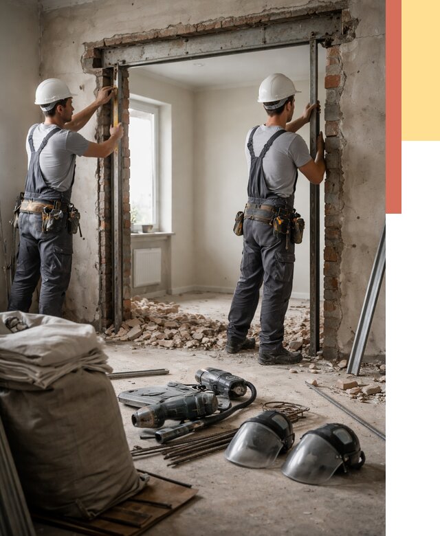 Расширение дверного проема в Киржаче от 12888 руб. под ключ | ОТДЕЛОЧНИК-Крж