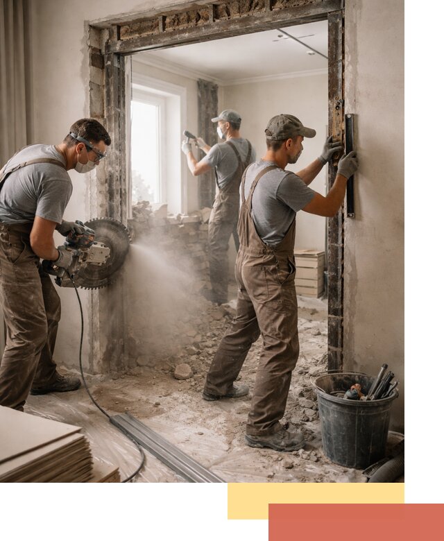 Расширение дверного проема под установку новой двери в Киржаче