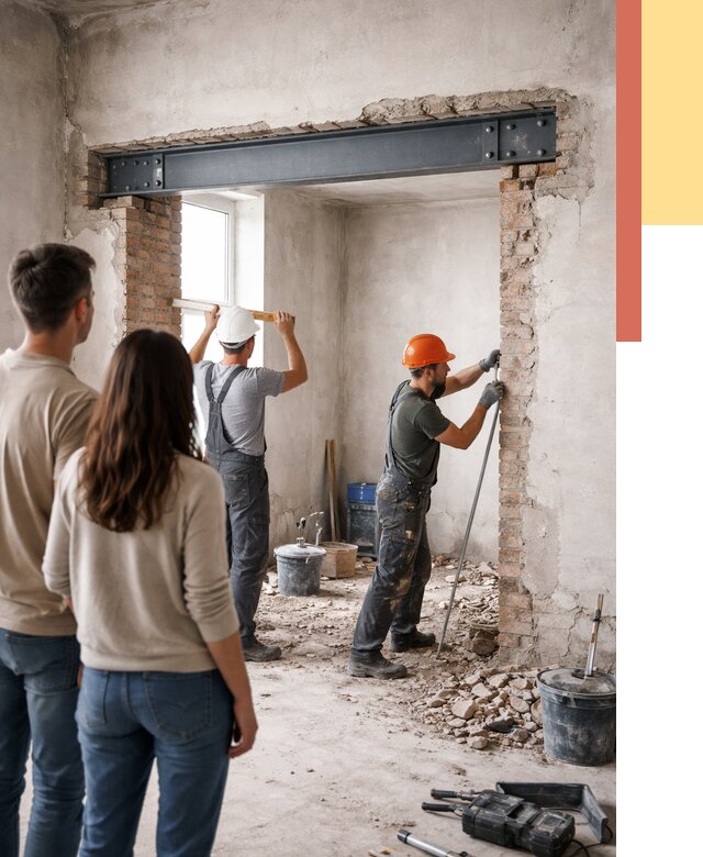 Усиление проема в стене в Киржаче от 9795 руб. — усиление дверного проема металлоконструкцией | ОТДЕЛОЧНИК-Крж