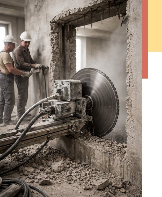 Алмазная резка проемов в Киржаче от 4640 руб. быстро и недорого | ОТДЕЛОЧНИК-Крж