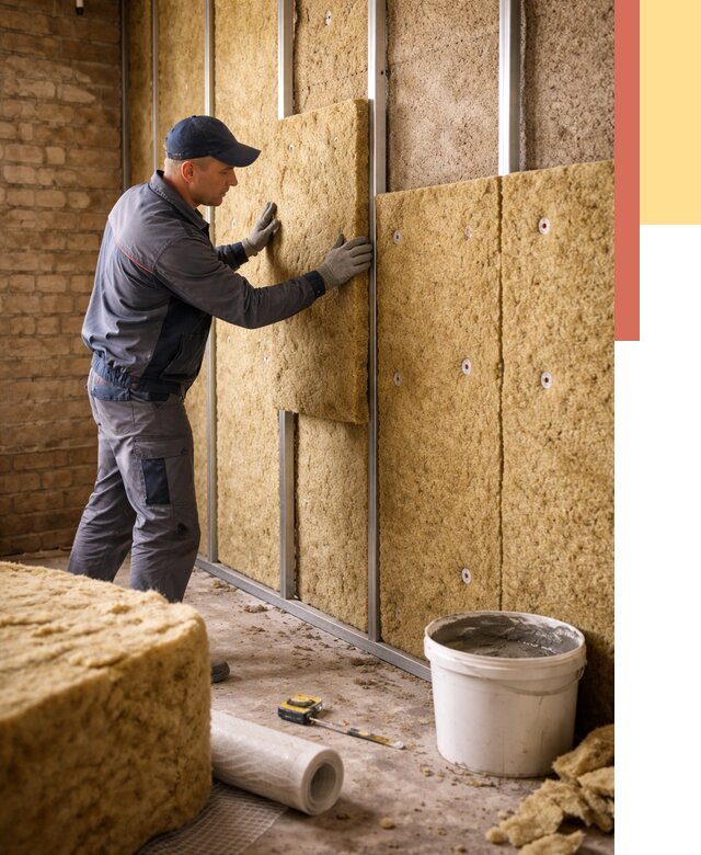 Утепление стен минватой в Киржаче от 1392 руб./м2 — недорого и быстро | ОТДЕЛОЧНИК-Крж