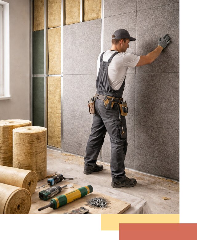 Профессиональная шумоизоляция стен в Киржаче для квартиры и офиса