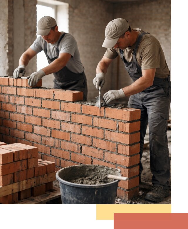 Кладка кирпичных перегородок под ключ в Киржаче