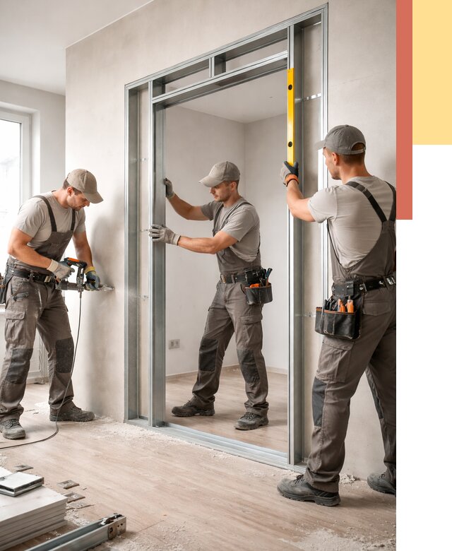 Устройство дверного проема в перегородке в Киржаче от 4640 руб. под ключ | ОТДЕЛОЧНИК-Крж