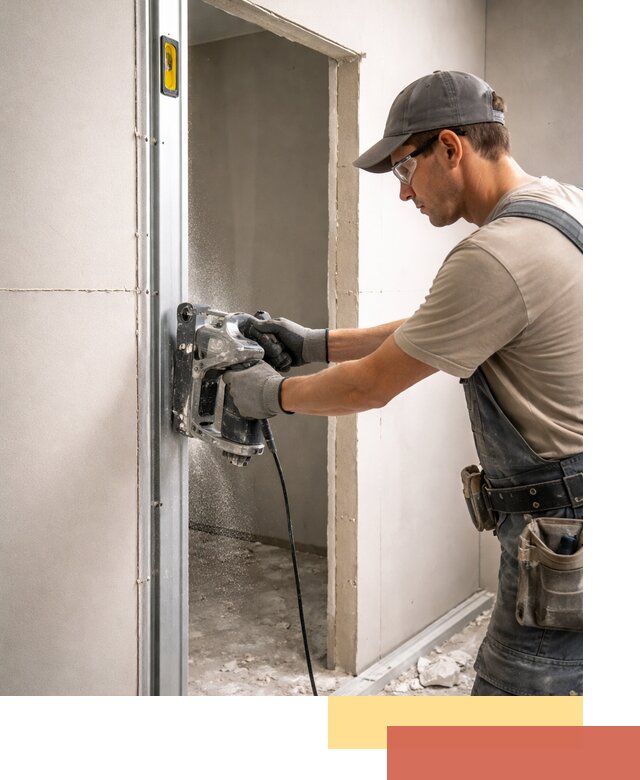 Устройство дверного проема в перегородке в Киржаче