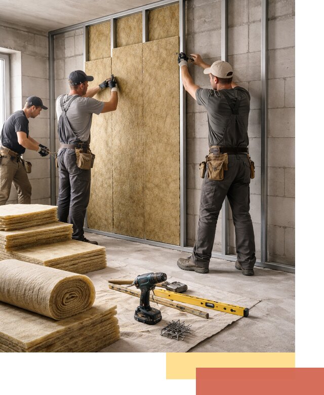 Шумоизоляция перегородок из блоков в Киржаче — монтаж и защита шумоизоляцией