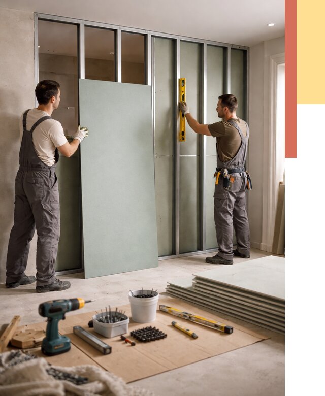 Перегородка из влагостойкого гипсокартона в Киржаче от 4949 руб. — монтаж под ключ | ОТДЕЛОЧНИК-Крж