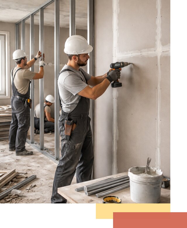 Перегородки из огнестойкого гипсокартона в Киржаче под ключ