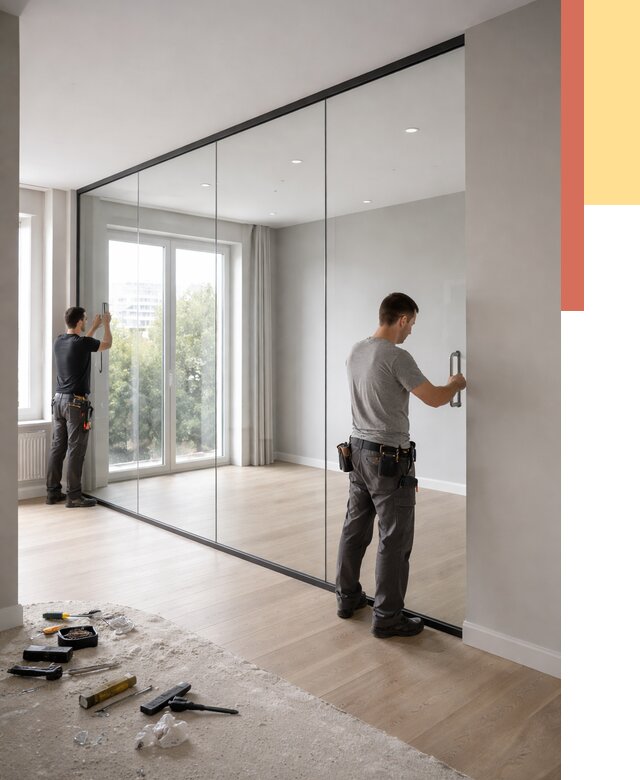 Изготовление стеклянных перегородок в Киржаче от 12733 руб. под ключ | ОТДЕЛОЧНИК-Крж