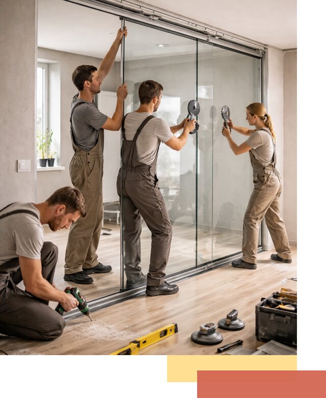 Изготовление стеклянных перегородок на заказ в Киржаче