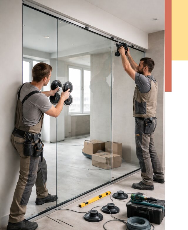 Монтаж стеклянных перегородок в Киржаче от 6702 руб. | ОТДЕЛОЧНИК-Крж