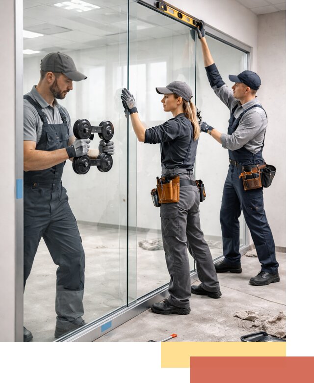 Профессиональный монтаж стеклянных перегородок в Киржаче