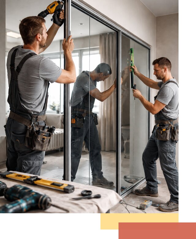 Каркасные стеклянные перегородки под ключ в Киржаче