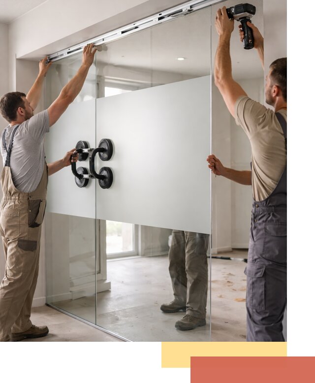 Матовые стеклянные перегородки под ключ в Киржаче