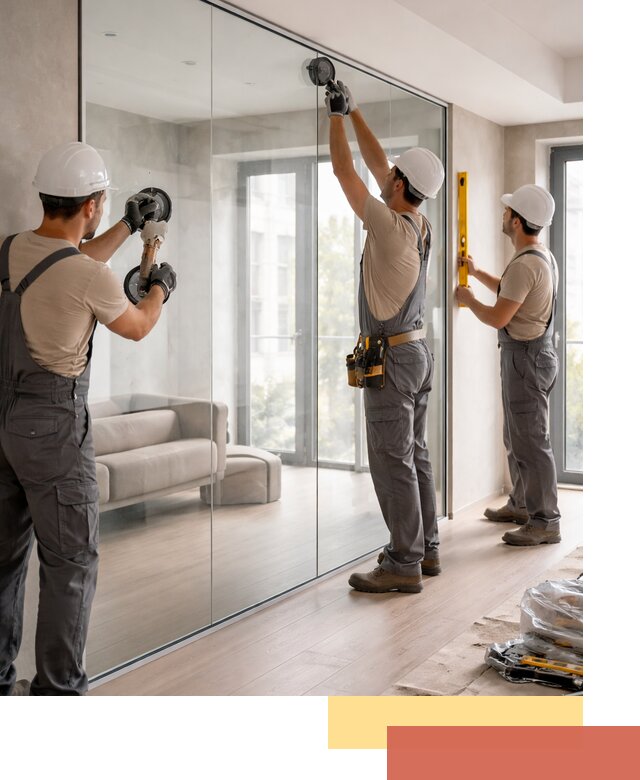 Перегородки из закаленного стекла в Киржаче для офисов и квартир