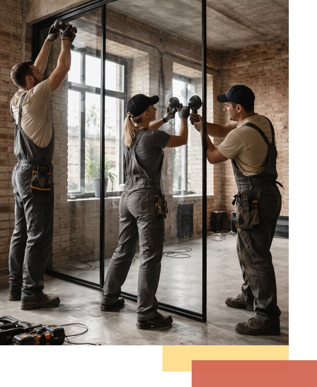 Стеклянные перегородки лофт — изготовление и монтаж в Киржаче