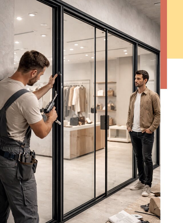 Стеклянные перегородки для магазинов в Киржаче от 8454 руб. под ключ | ОТДЕЛОЧНИК-Крж