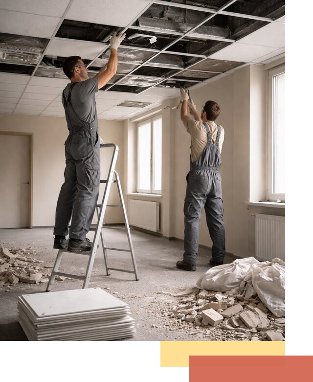 Демонтаж потолков Армстронг профессионально в Киржаче