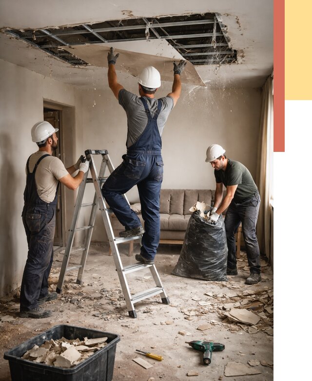 Демонтаж гипсокартонного потолка в Киржаче от 433 руб. за м2 — ОТДЕЛОЧНИК-Крж