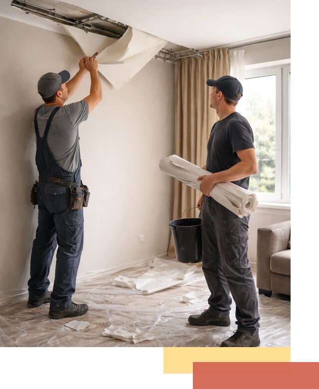 Демонтаж натяжного потолка в Киржаче быстро и аккуратно